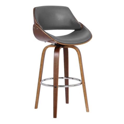 Description Style and function come together in harmony with the Madrid 26" Counter Height Swivel Brown Faux Leather and Auburn Bay Finish Bar Stool. . Armen living bar stools